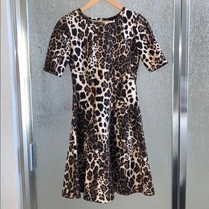 Karen Kane Leopard Print Fit and Flare Dress